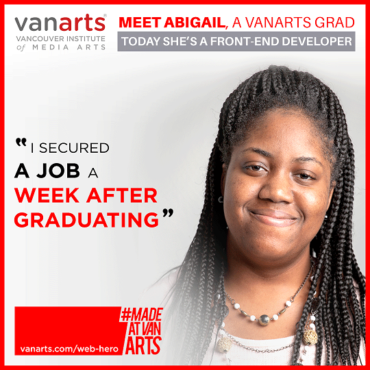 Web Design Development student from VanArts