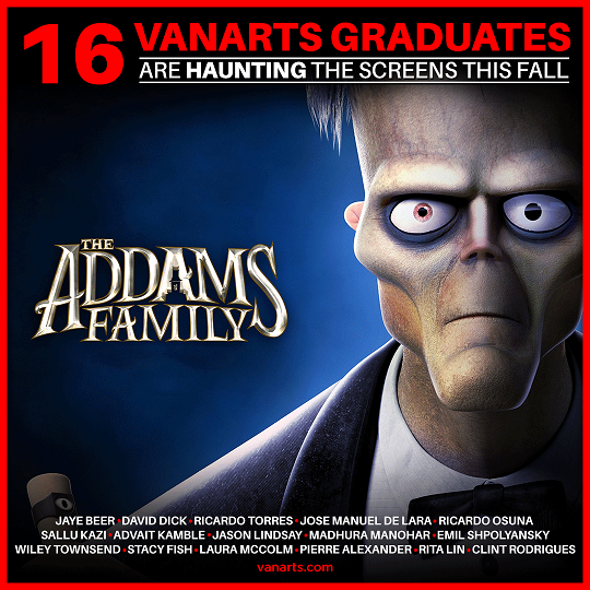 Addams Family animation workers VanArts alumni