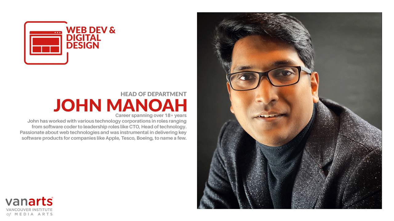 John Manoah: Web Development & Digital Design Department Head